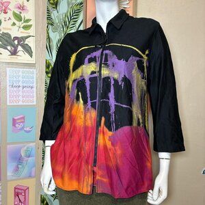 Black Jacket w paint splatter